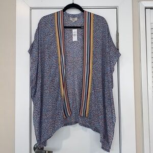 NWT Loft Short Sleeve Confetti Dot Kimono Topper M/L